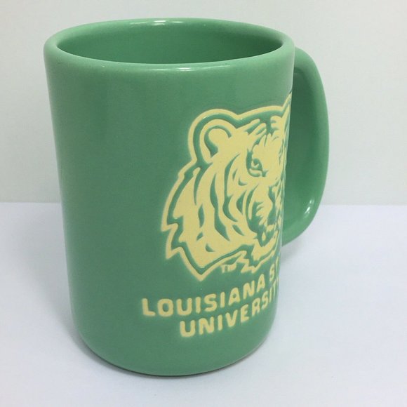 Louisiana State University LSU Coffee Mugs Mike The Tiger Green Cup Cat College - Picture 7 of 12